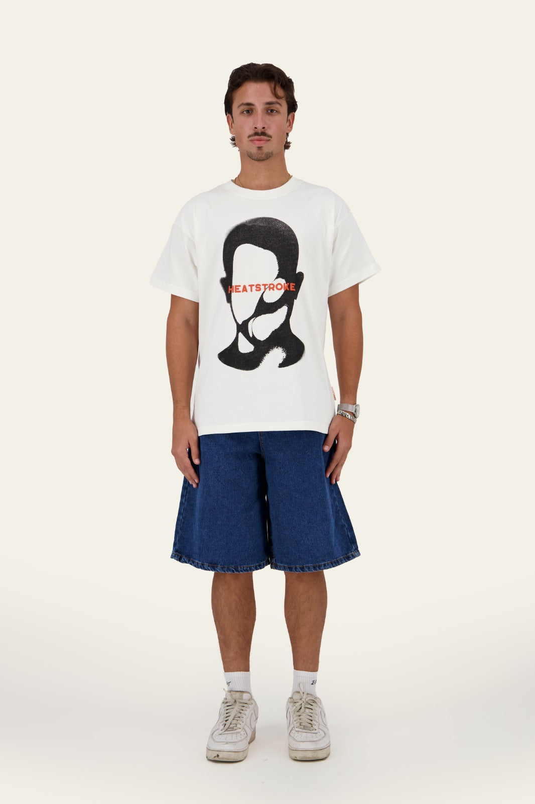 Street Jorts longline blue denim shorts with relaxed wide-leg fit
